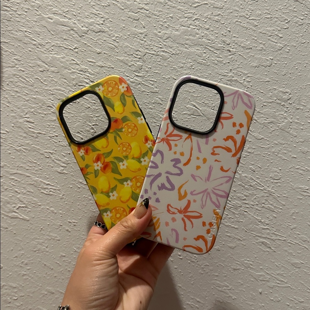 Floral iPhone Cases - Yellow and Purple